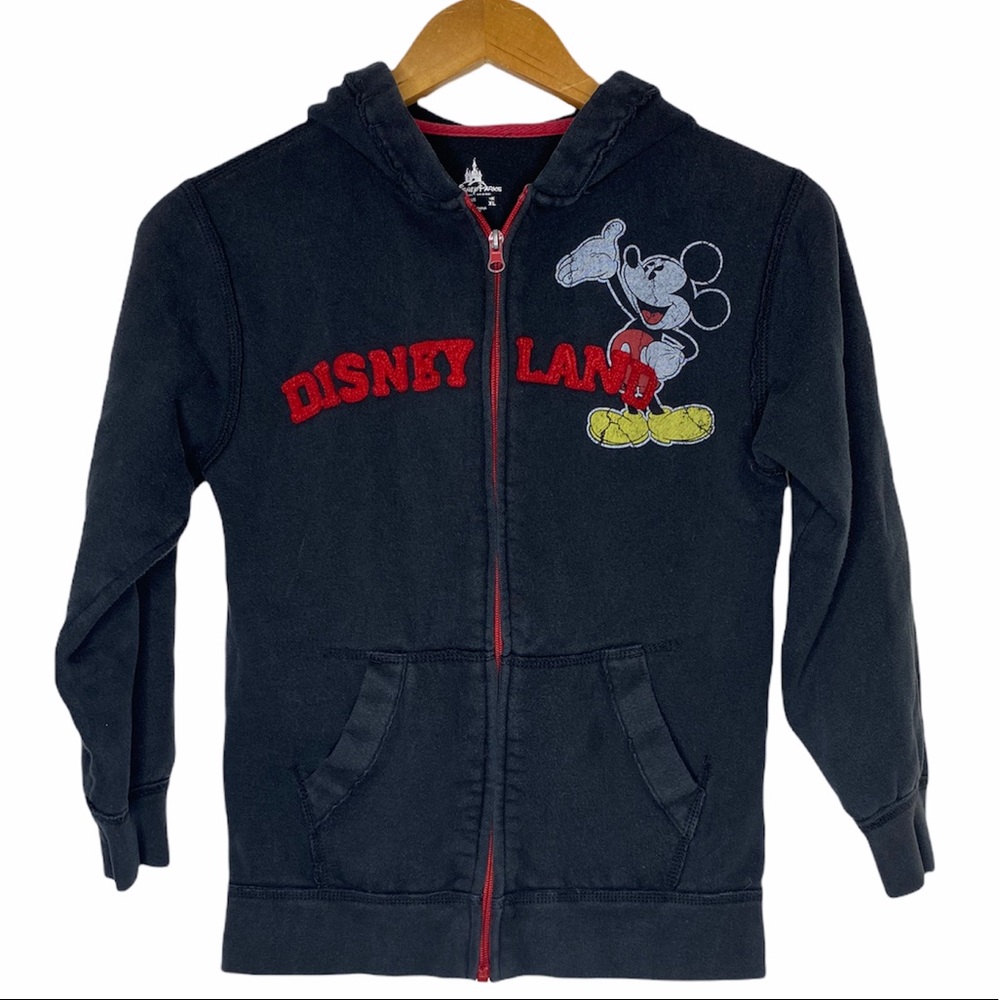 Disney parks disneyland zip up hoodie youth large